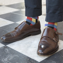 Load image into Gallery viewer, Check Pattern Sock in Black by Fortis Green