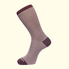 Load image into Gallery viewer, Fine Stripe Pattern Sock in Burgundy by Fortis Green