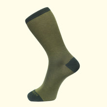 Load image into Gallery viewer, Fine Stripe Pattern Sock in Green by Fortis Green