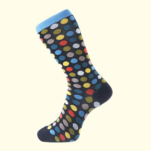 Design Inspiration: The Navy Dot Sock