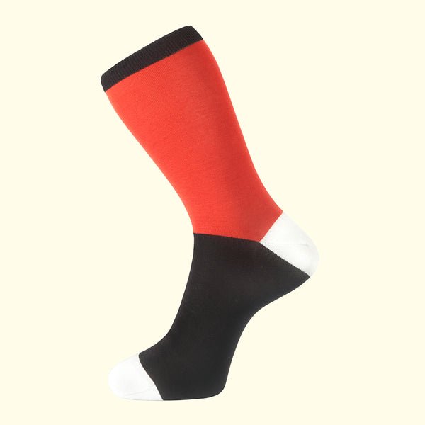 Design Inspiration: The Rust Orange Block Sock