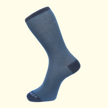 Load image into Gallery viewer, Fine Stripe Pattern Sock in Navy Blue by Fortis Green