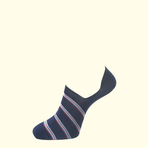 Invisible Sock in Navy Stripe by Fortis Green