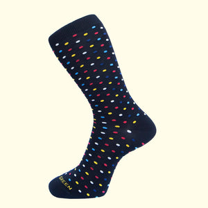 Microdot Pattern Sock in Black by Fortis Green