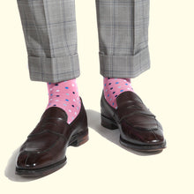 Load image into Gallery viewer, Microdot Pattern Sock in Pink by Fortis Green
